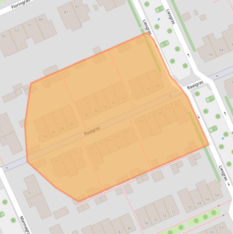 Kaart van postcodegebied 8043KS.