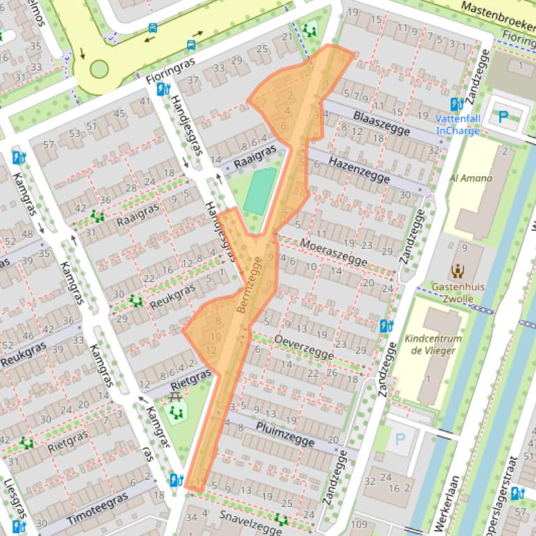 Kaart van postcodegebied 8043KT.