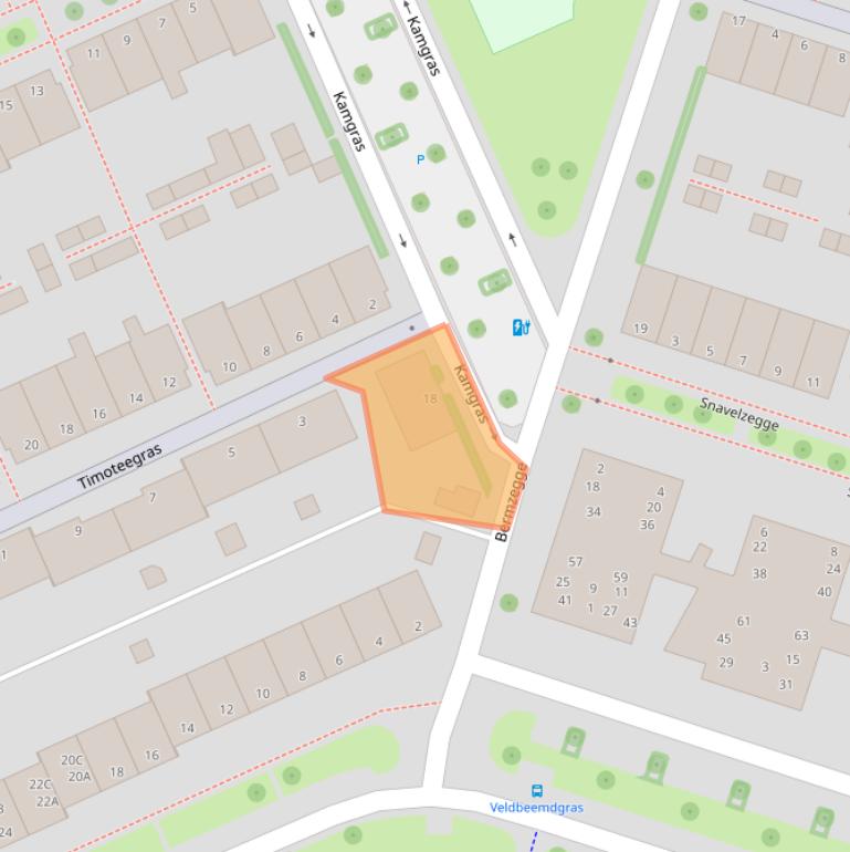 Kaart van postcodegebied 8043KW.