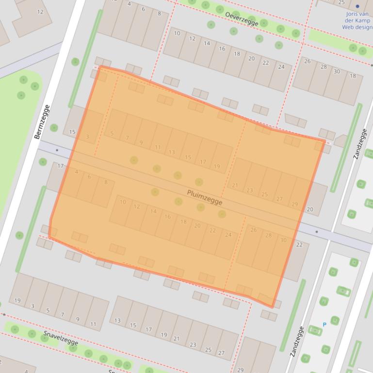 Kaart van postcodegebied 8043LE.
