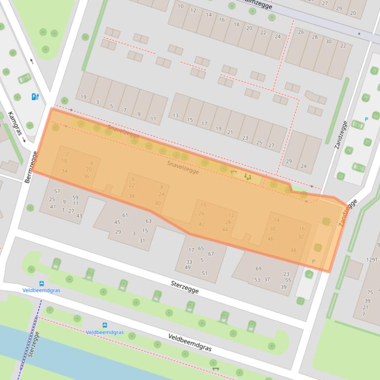 Kaart van postcodegebied 8043LH.