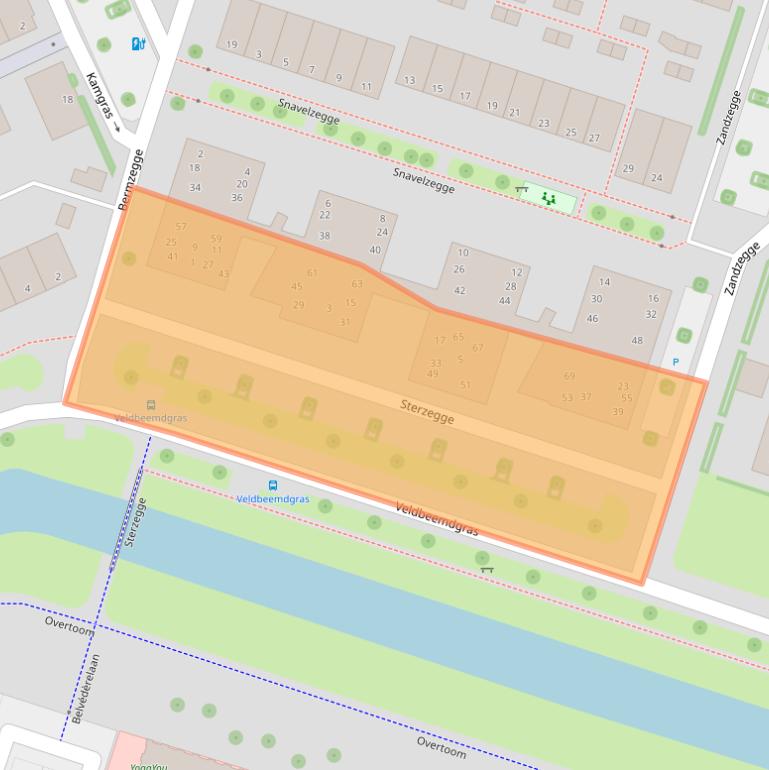 Kaart van postcodegebied 8043LL.
