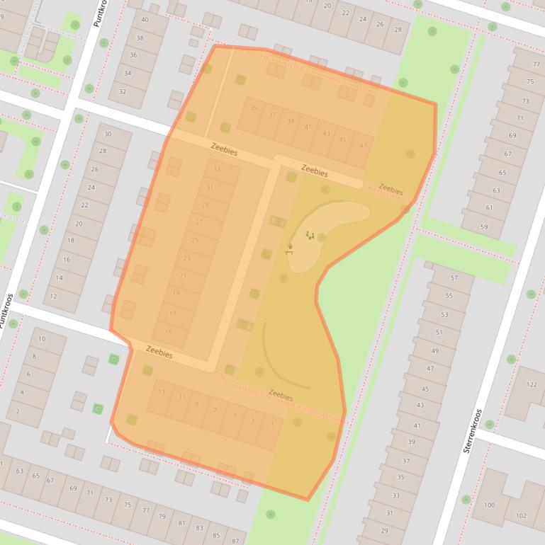 Kaart van postcodegebied 8043LM.