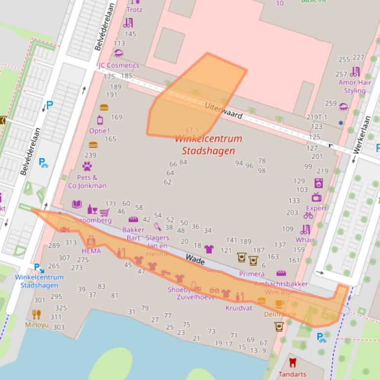 Kaart van postcodegebied 8043LR.