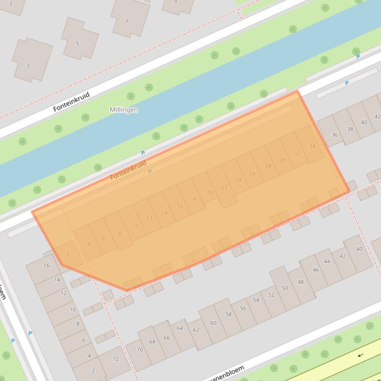 Kaart van postcodegebied 8043NB.