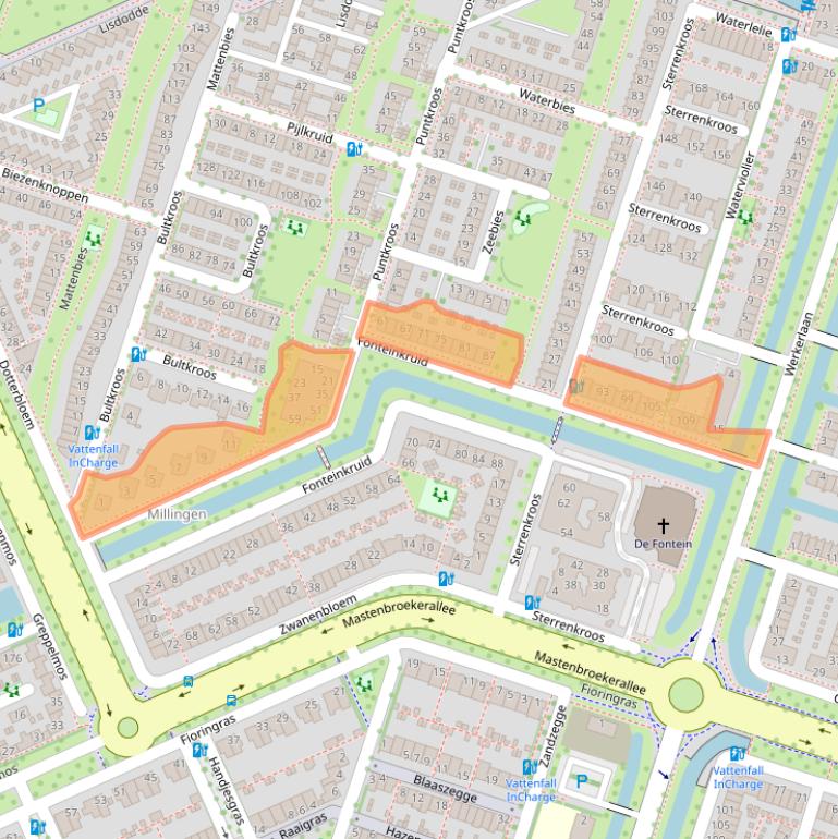 Kaart van postcodegebied 8043NH.