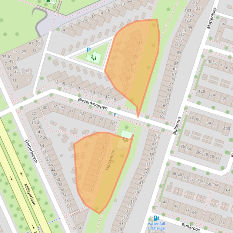 Kaart van postcodegebied 8043NP.