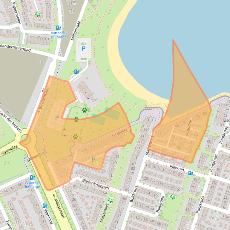 Kaart van postcodegebied 8043NT.