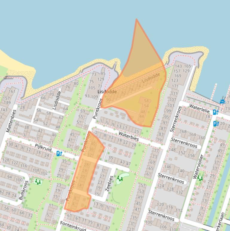 Kaart van postcodegebied 8043NW.