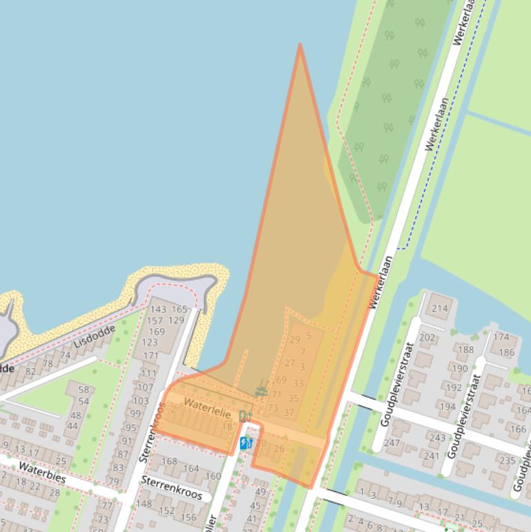 Kaart van postcodegebied 8043NZ.