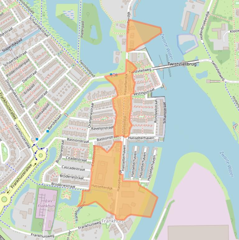 Kaart van postcodegebied 8043PD.