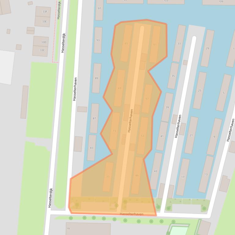 Kaart van postcodegebied 8043PM.