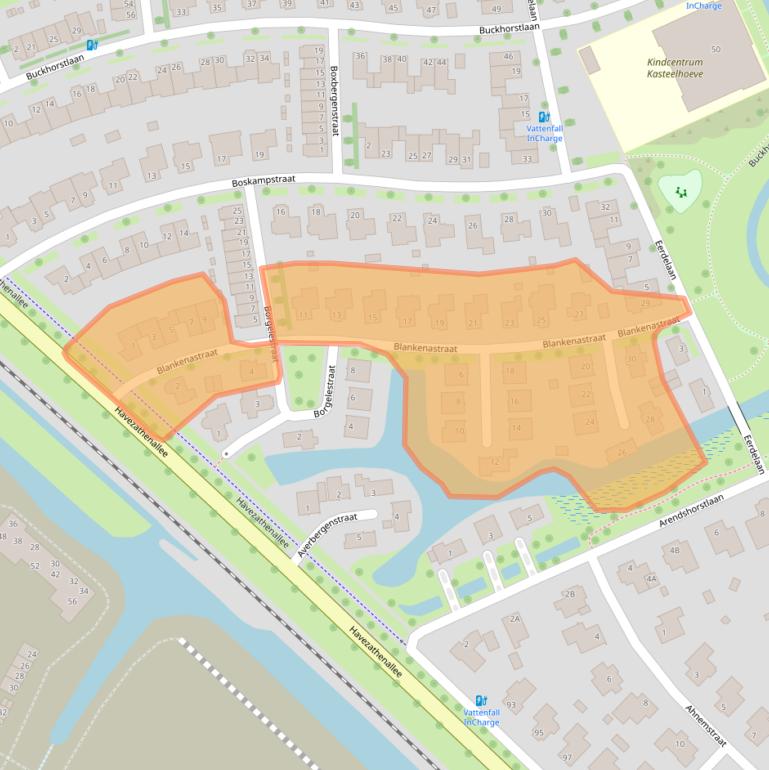 Kaart van postcodegebied 8043RD.