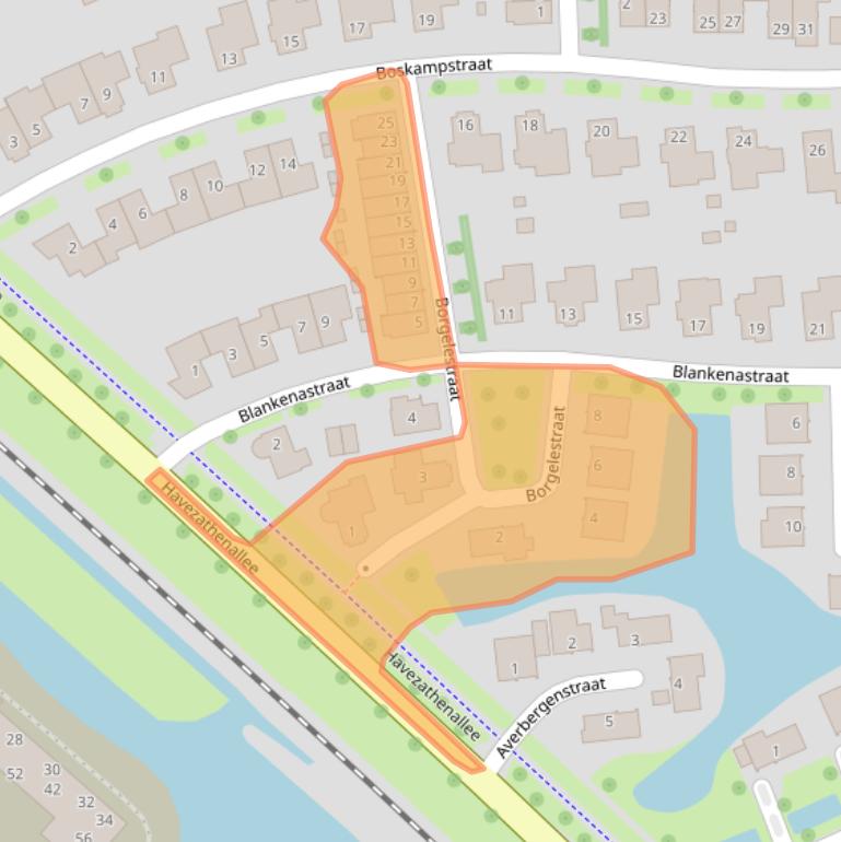 Kaart van postcodegebied 8043RG.