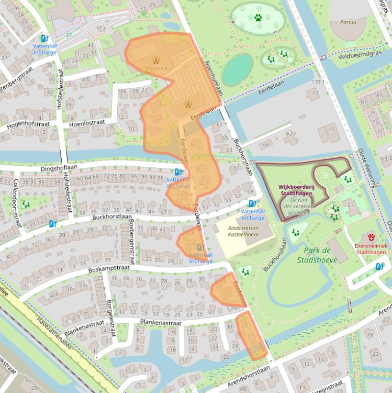 Kaart van postcodegebied 8043RR.