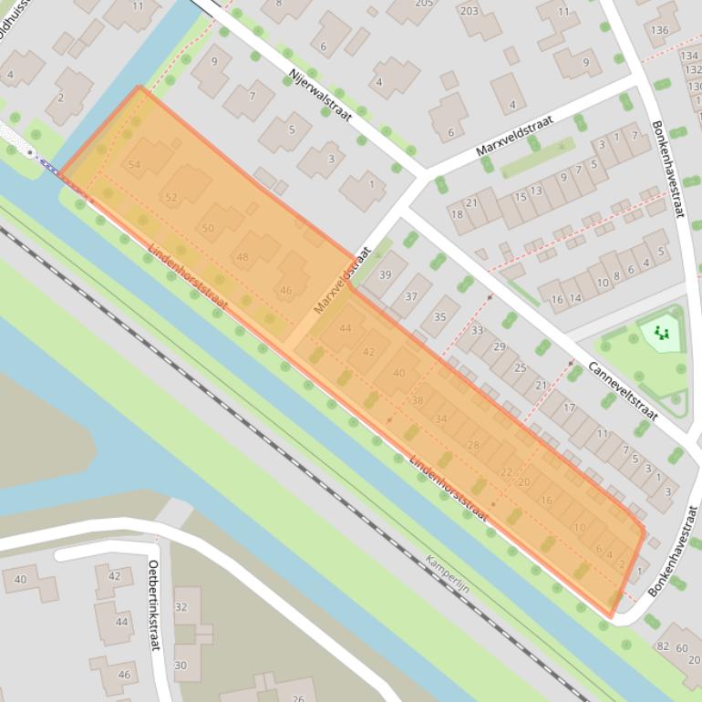 Kaart van postcodegebied 8043TA.