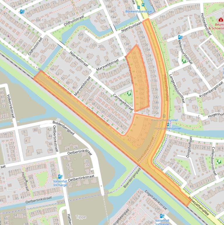 Kaart van postcodegebied 8043TC.