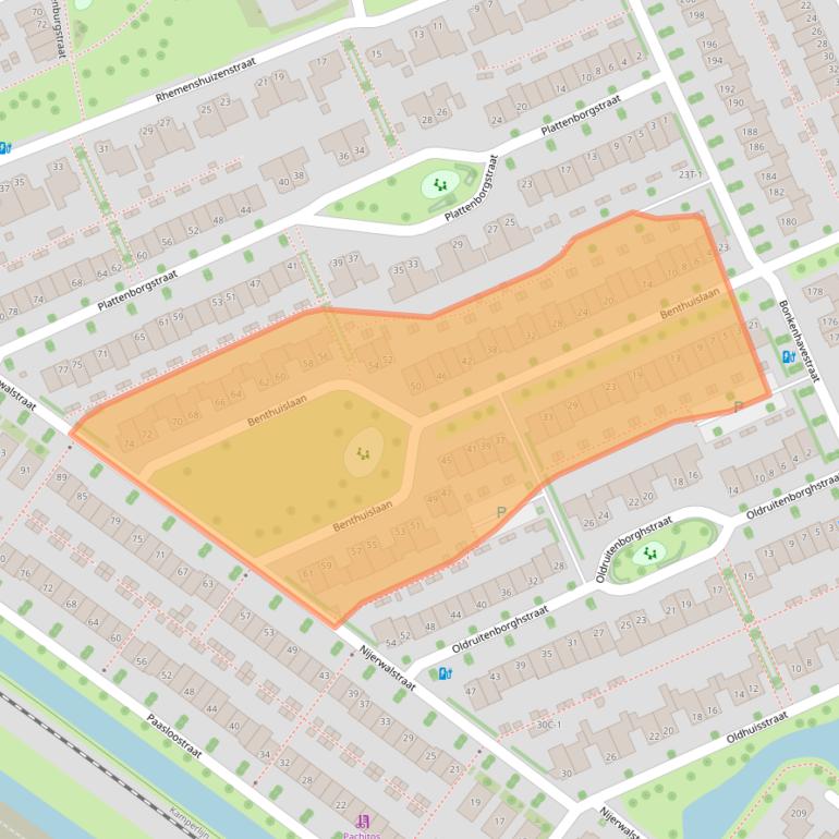 Kaart van postcodegebied 8043TH.
