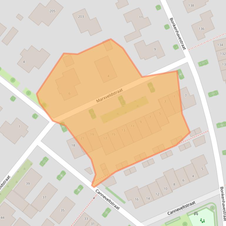 Kaart van postcodegebied 8043TK.