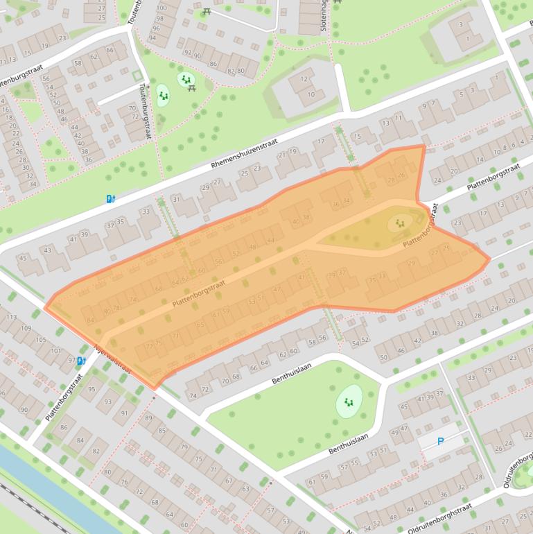 Kaart van postcodegebied 8043TS.