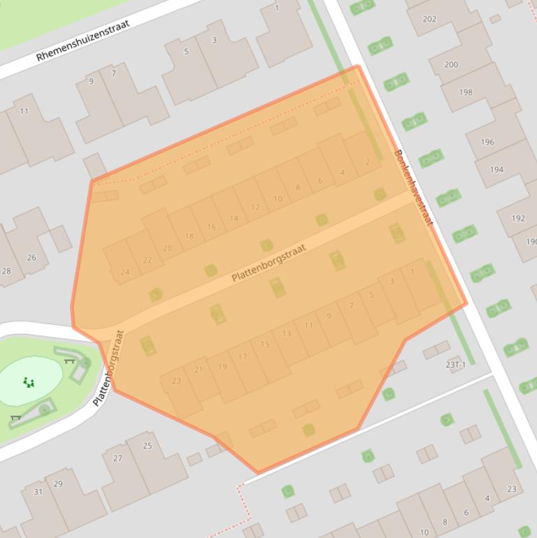 Kaart van postcodegebied 8043TT.