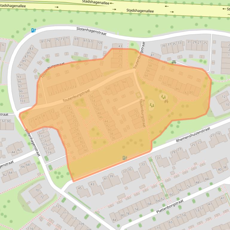 Kaart van postcodegebied 8043TX.
