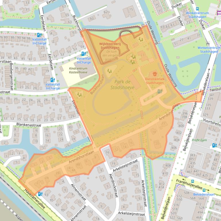 Kaart van postcodegebied 8043VE.