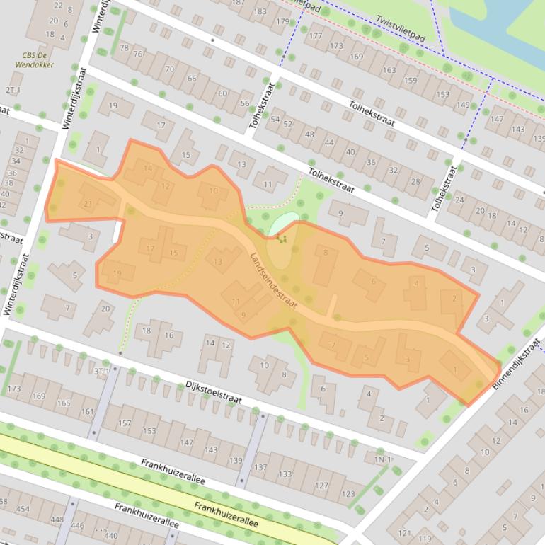 Kaart van postcodegebied 8043VX.
