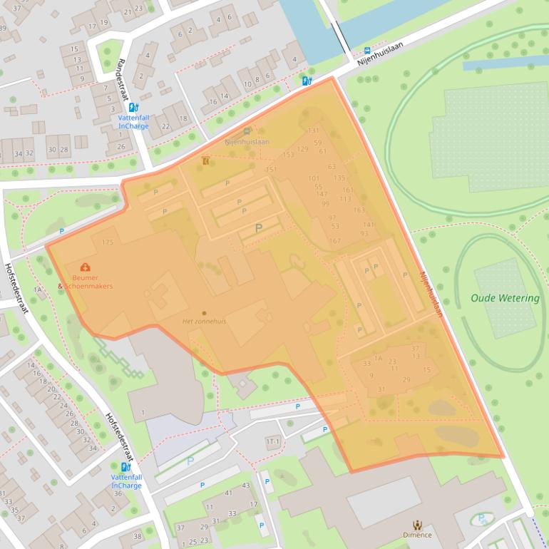 Kaart van postcodegebied 8043WB.