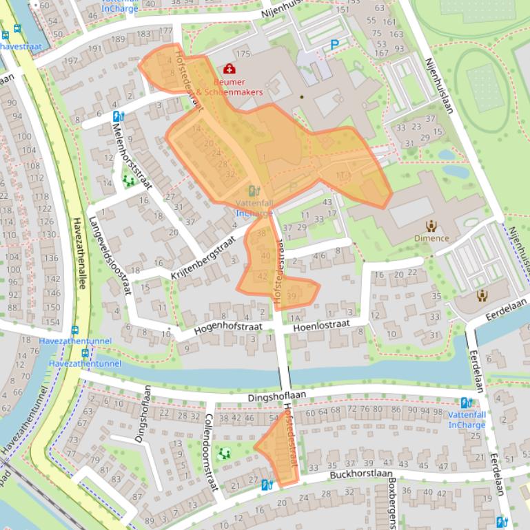 Kaart van postcodegebied 8043WC.