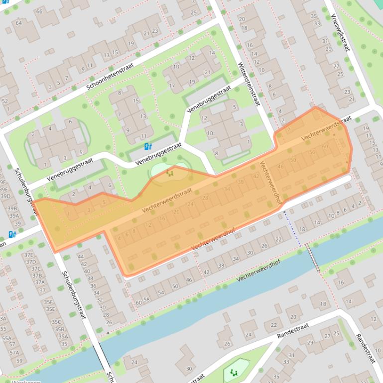 Kaart van postcodegebied 8043WH.