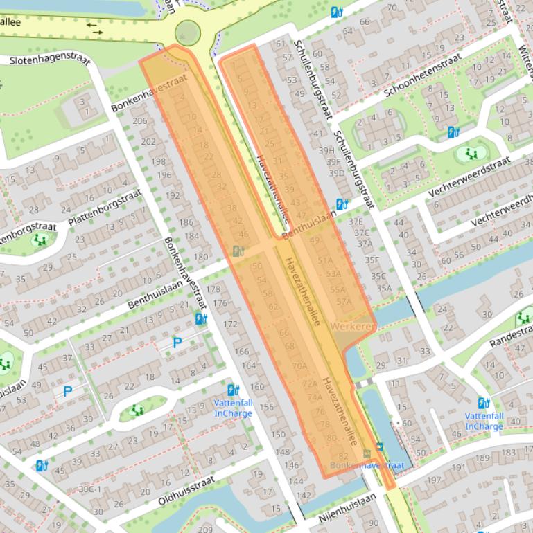 Kaart van postcodegebied 8043WL.