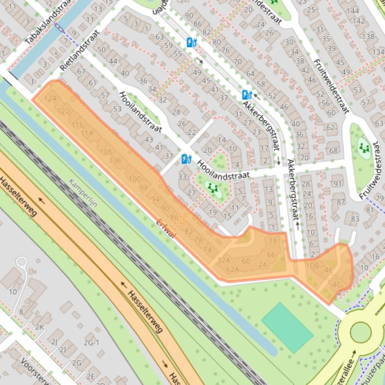 Kaart van postcodegebied 8043XL.