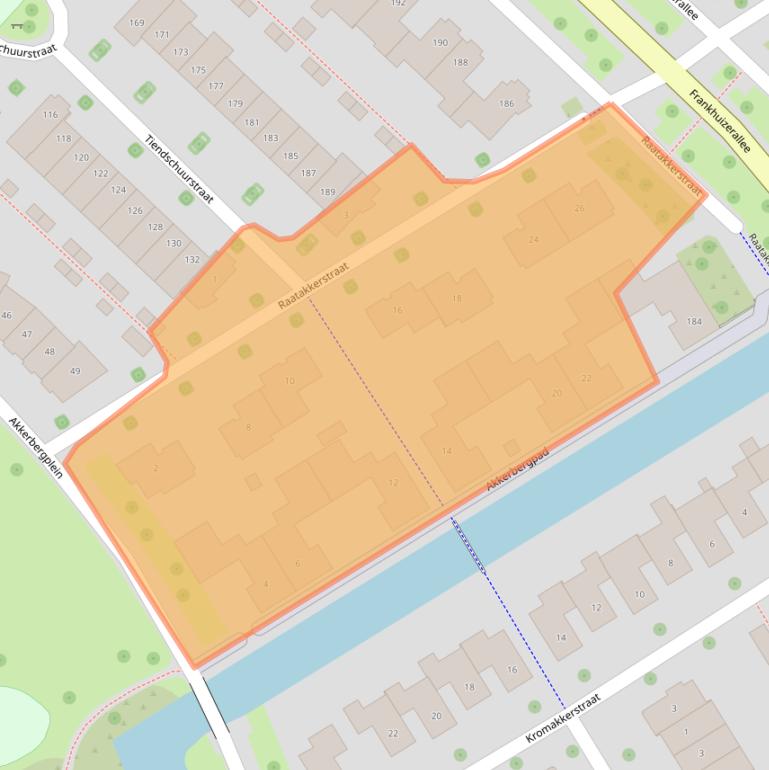 Kaart van postcodegebied 8043XN.