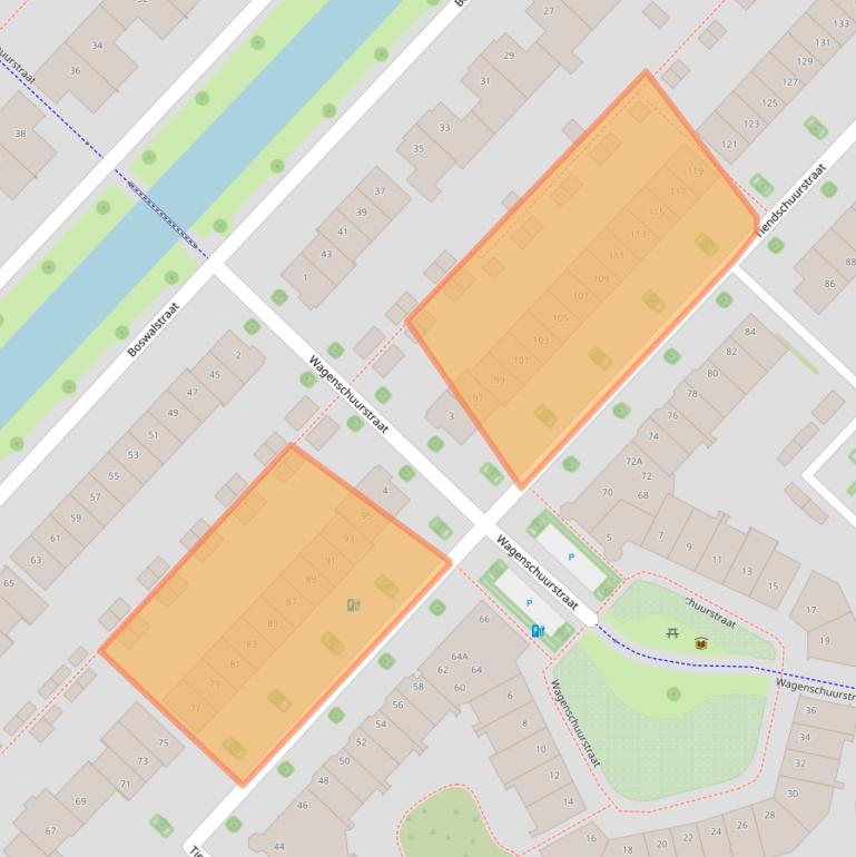 Kaart van postcodegebied 8043XV.