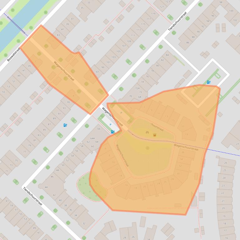 Kaart van postcodegebied 8043XW.