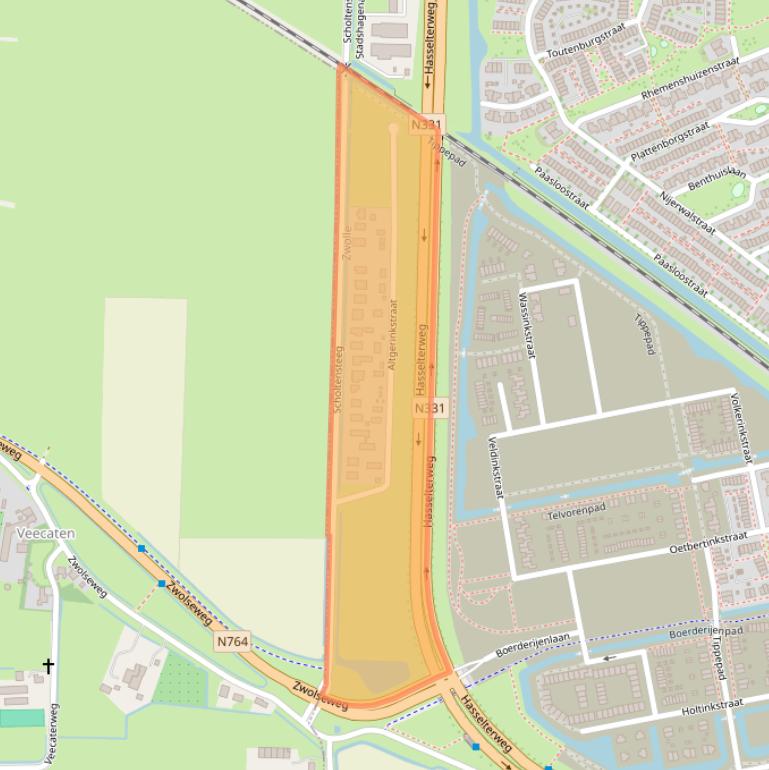 Kaart van postcodegebied 8043ZD.