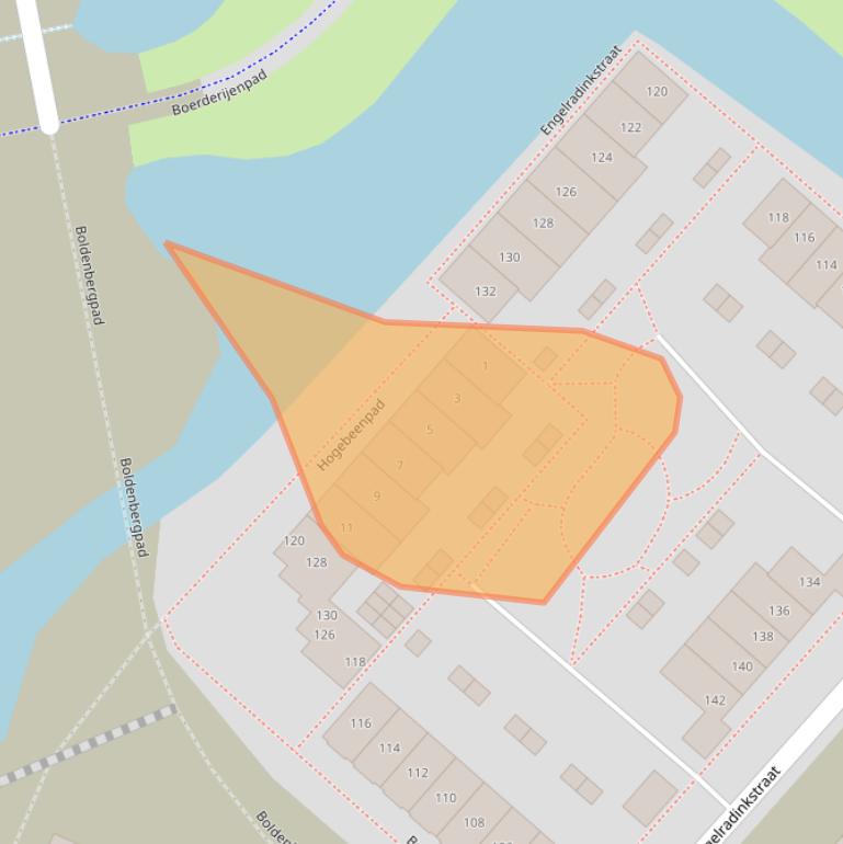 Kaart van postcodegebied 8044AL.