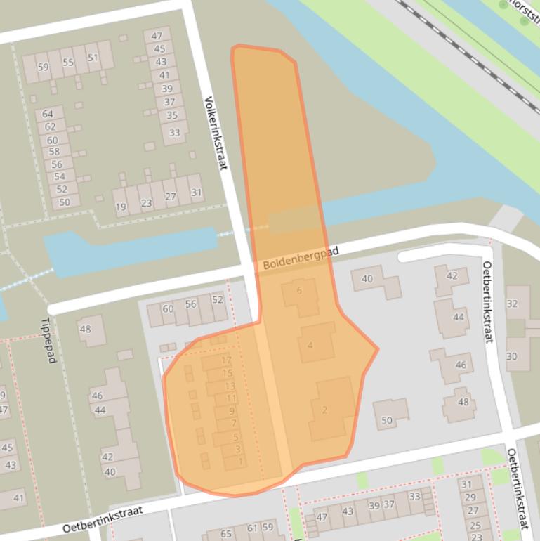 Kaart van postcodegebied 8044AV.