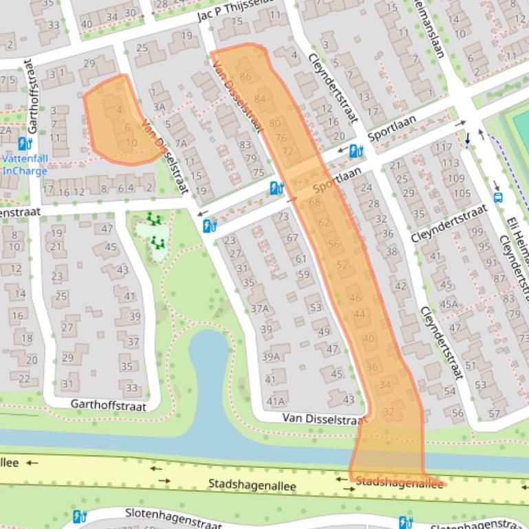 Kaart van postcodegebied 8044PM.