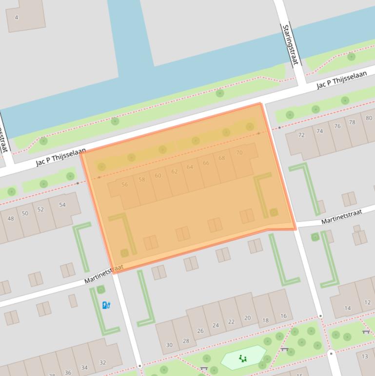 Kaart van postcodegebied 8044PZ.