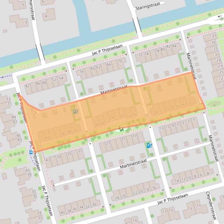 Kaart van postcodegebied 8044RG.