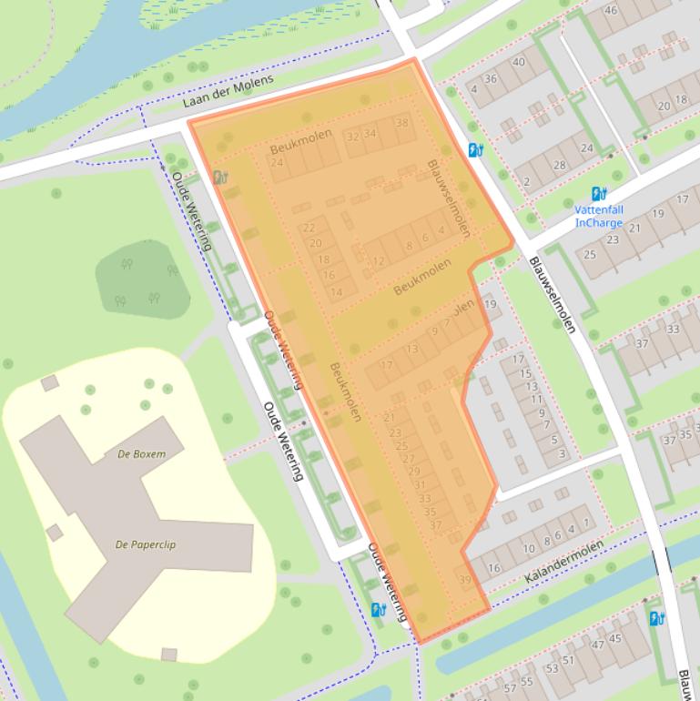 Kaart van postcodegebied 8044TA.