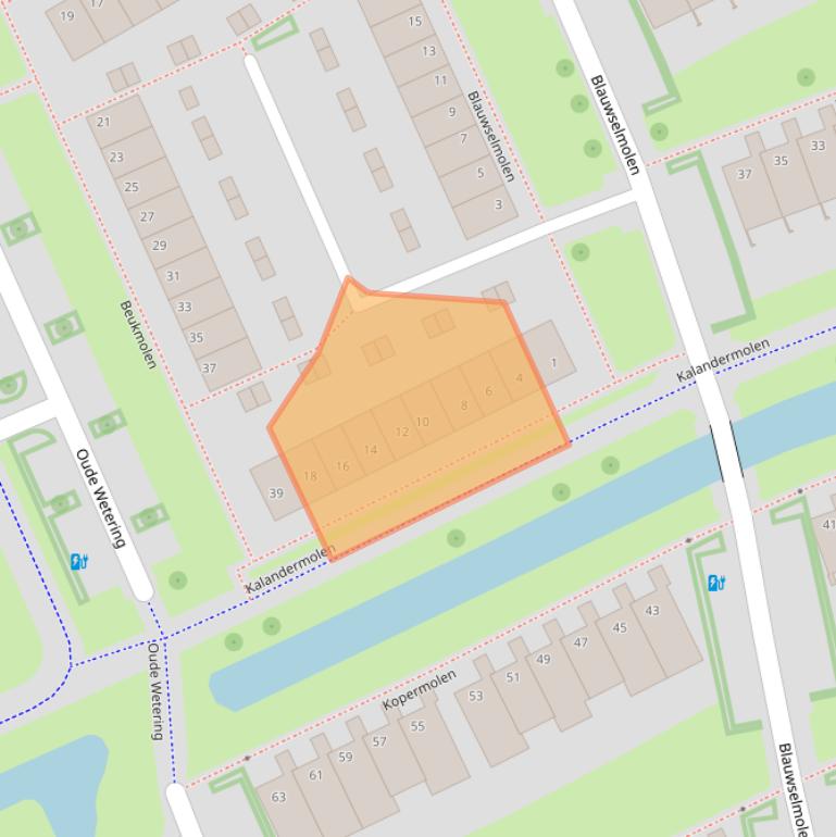 Kaart van postcodegebied 8044TH.