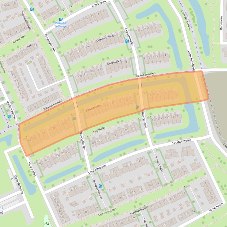 Kaart van postcodegebied 8044TJ.
