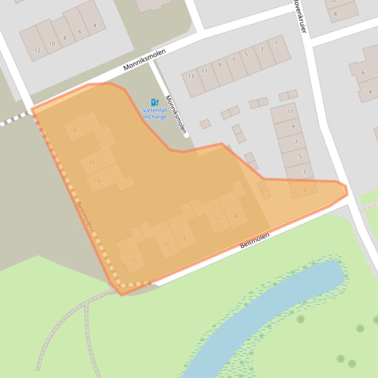 Kaart van postcodegebied 8044TR.