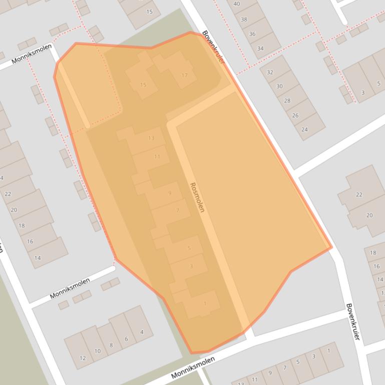 Kaart van postcodegebied 8044TT.