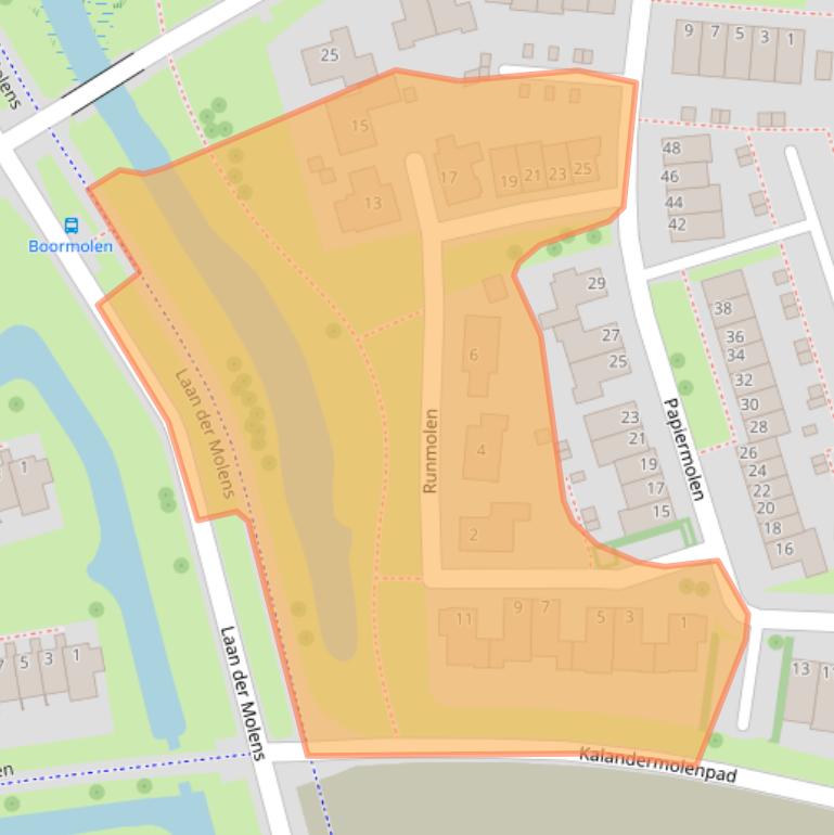 Kaart van postcodegebied 8044VC.