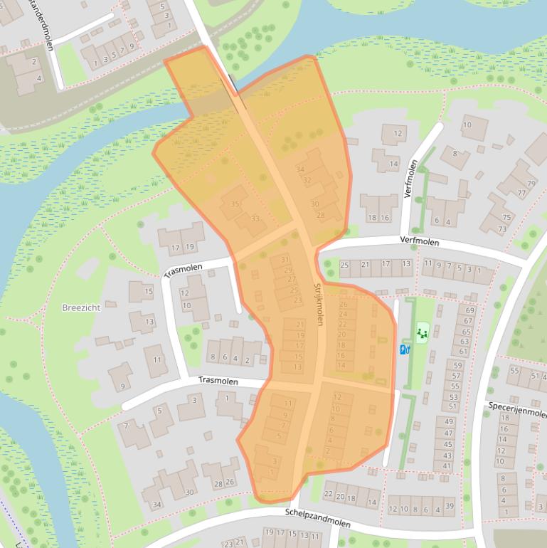 Kaart van postcodegebied 8044VH.