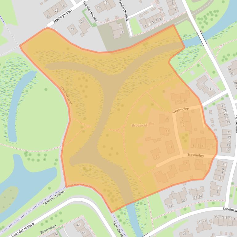 Kaart van postcodegebied 8044VJ.